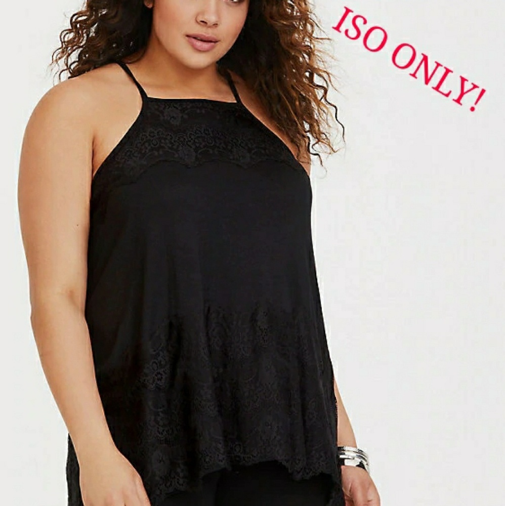 FOUND!-TORRID Sz 4 or 5 SUPER SOFT BLACK LACE TANK